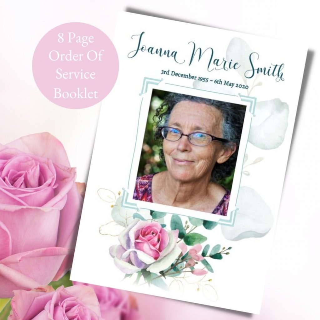 Order Of Service Booklet - Easy To Use Template - Saying Farewell