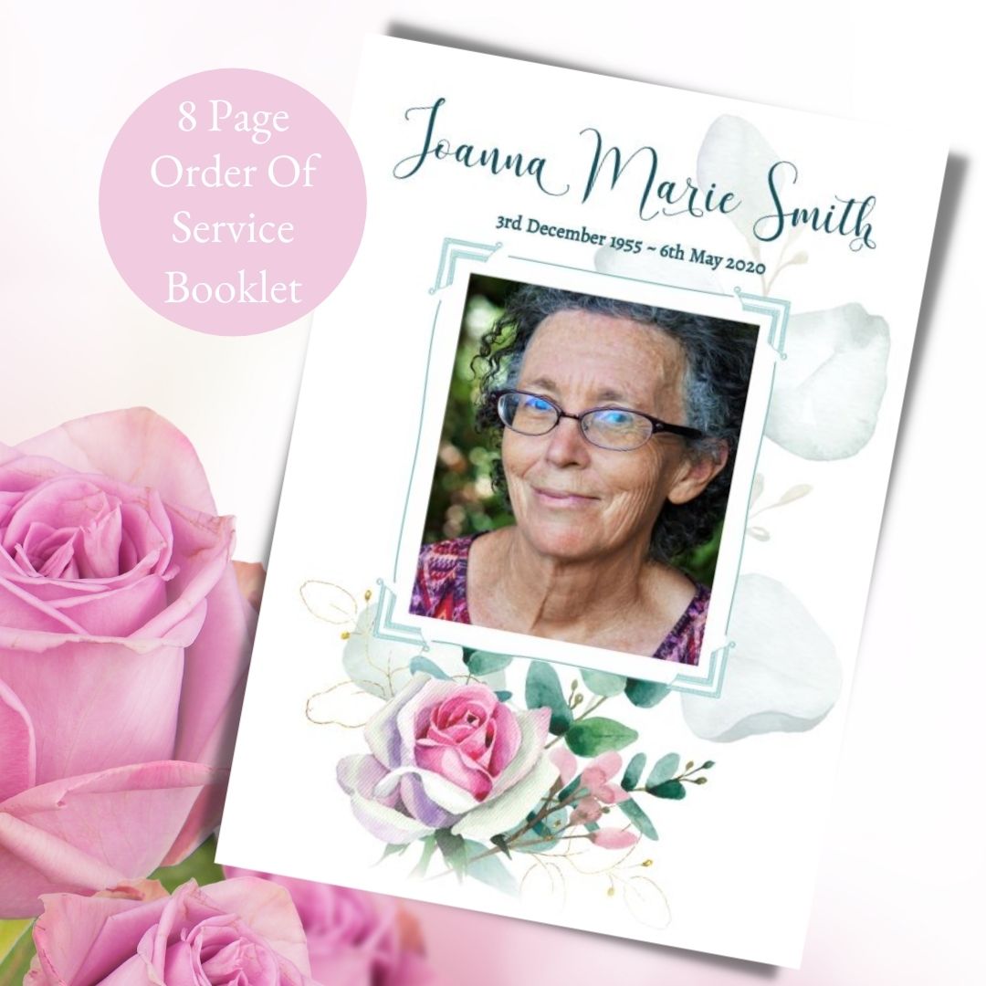 rose-8-page-order-of-service-template-funeral-saying-farewell