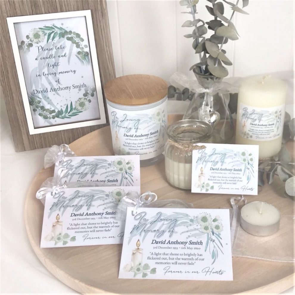 Candle Funeral Memento Gum Leaf Template Funeral Saying Farewell